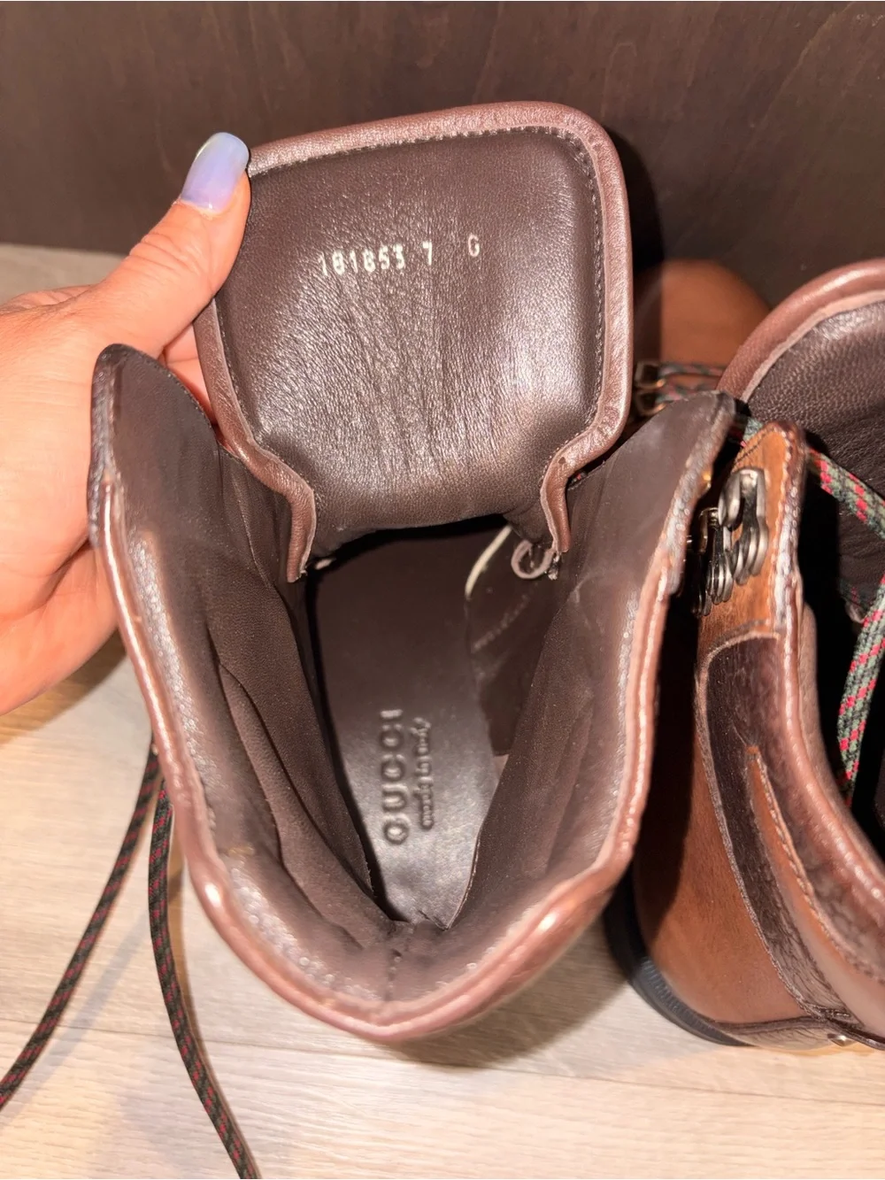 Gucci Brown Leather Alpine Lace-Up Boots